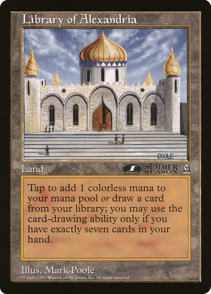 Library of Alexandria (Oversized League Prizes) - Magic: The Gathering in TCG Land