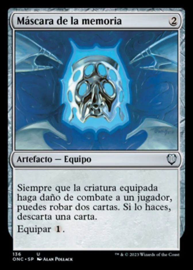 Máscara de la memoria (Phyrexia: All Will Be One Commander) - Magic: The Gathering in TCG Land México