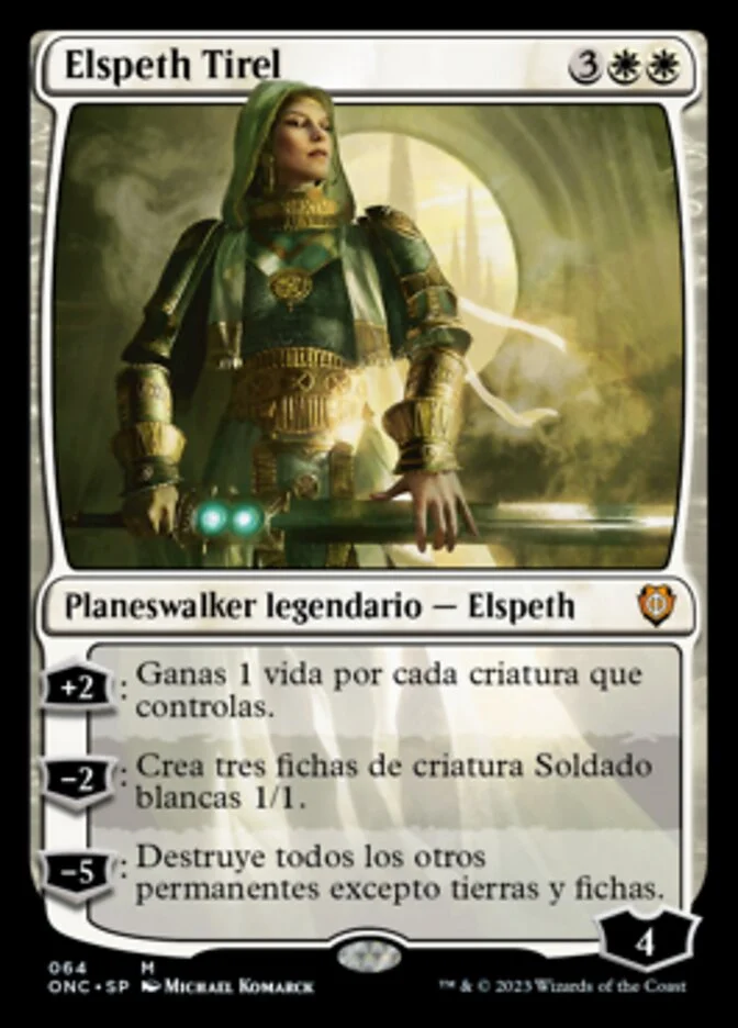 Elspeth Tirel (Phyrexia: All Will Be One Commander) - Magic: The Gathering in TCG Land