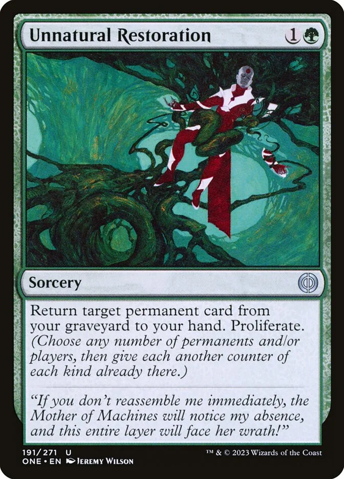 Unnatural Restoration (Phyrexia: All Will Be One) - Magic: The Gathering in TCG Land