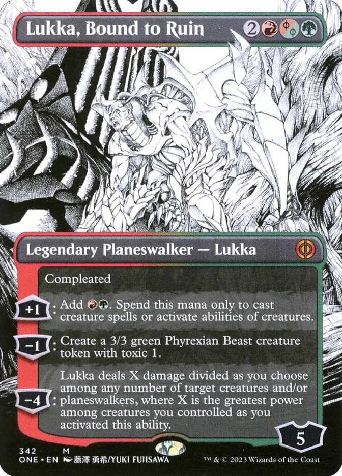 Lukka, Bound to Ruin (Phyrexia: All Will Be One) - Magic: The Gathering in TCG Land
