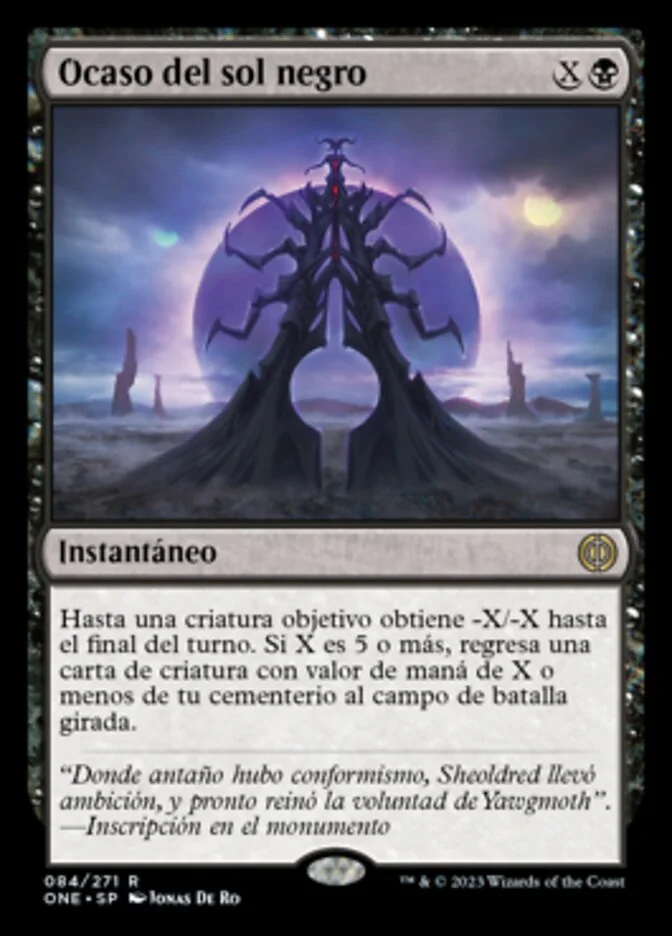 Ocaso del sol negro (Phyrexia: All Will Be One) - Magic: The Gathering in TCG Land