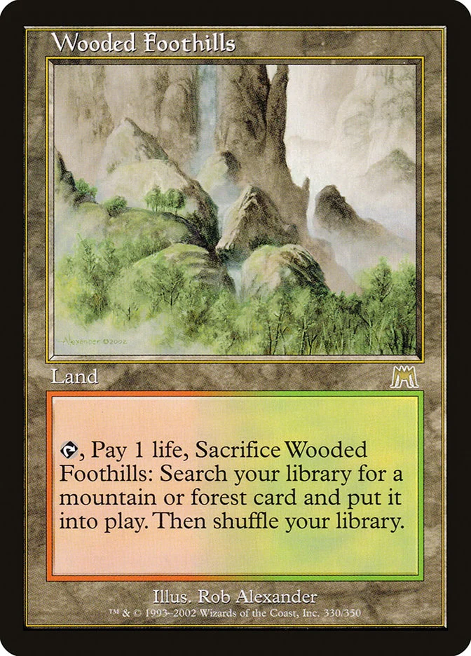 Wooded Foothills (Onslaught) - Magic: The Gathering in TCG Land
