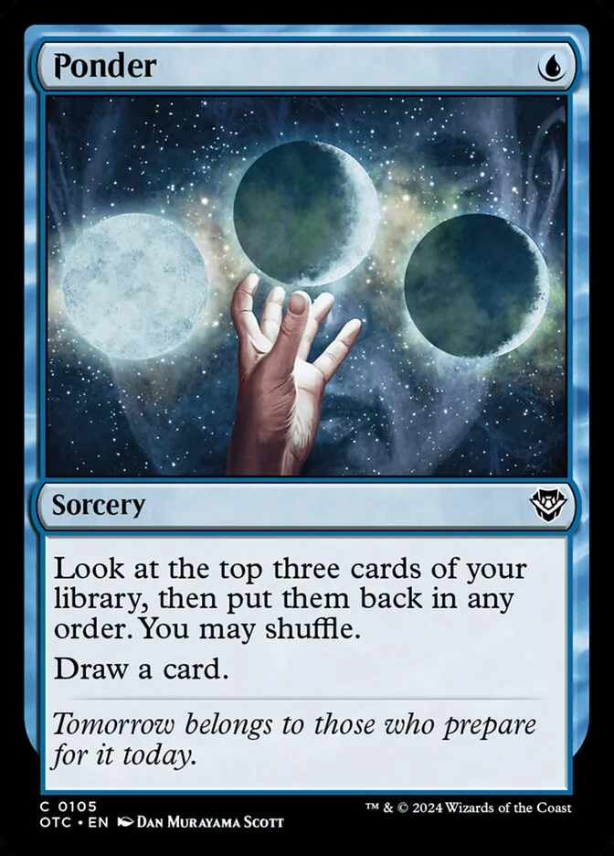 Ponder (Outlaws of Thunder Junction Commander) - Magic: The Gathering in TCG Land