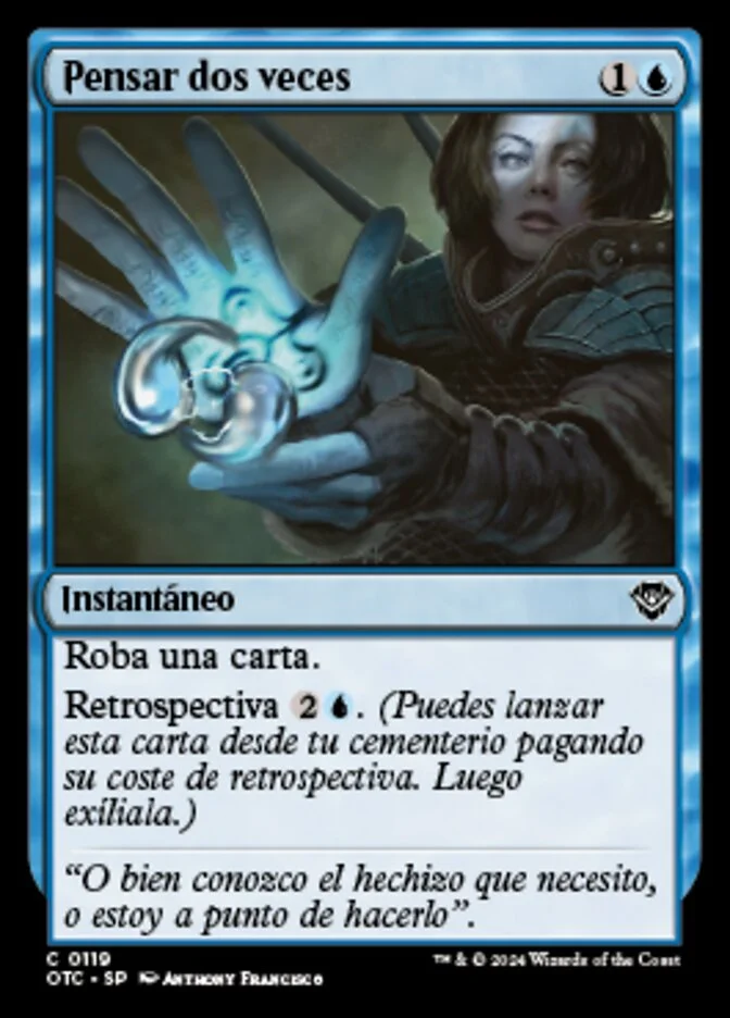 Pensar dos veces (Outlaws of Thunder Junction Commander) - Magic: The Gathering in TCG Land