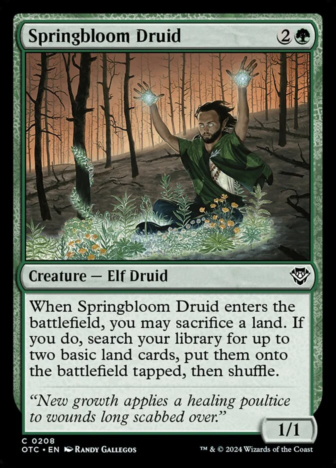 Springbloom Druid (Outlaws of Thunder Junction Commander) - Magic: The Gathering in TCG Land