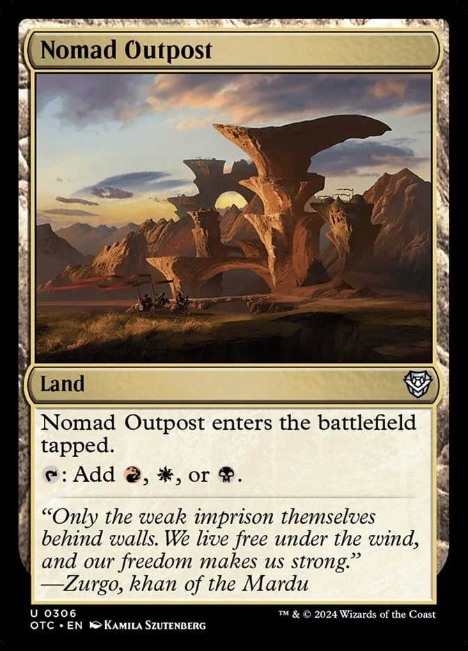 Nomad Outpost (Outlaws of Thunder Junction Commander) - Magic: The Gathering in TCG Land
