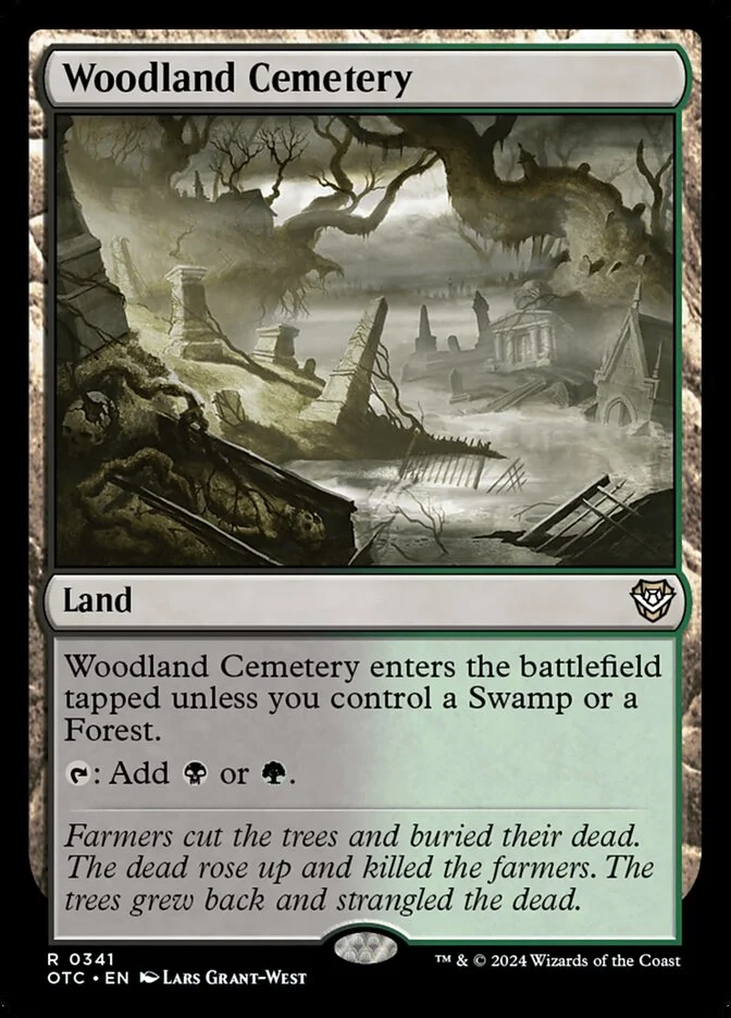 Woodland Cemetery (Outlaws of Thunder Junction Commander) - Magic: The Gathering in TCG Land México