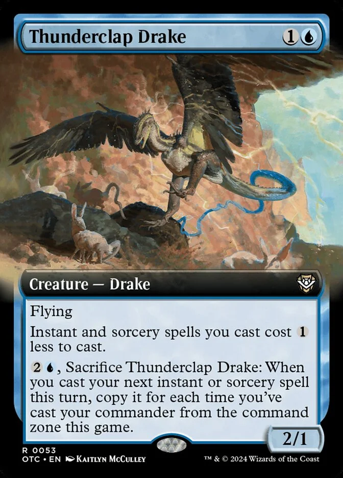 Thunderclap Drake (Outlaws of Thunder Junction Commander) - Magic: The Gathering in TCG Land
