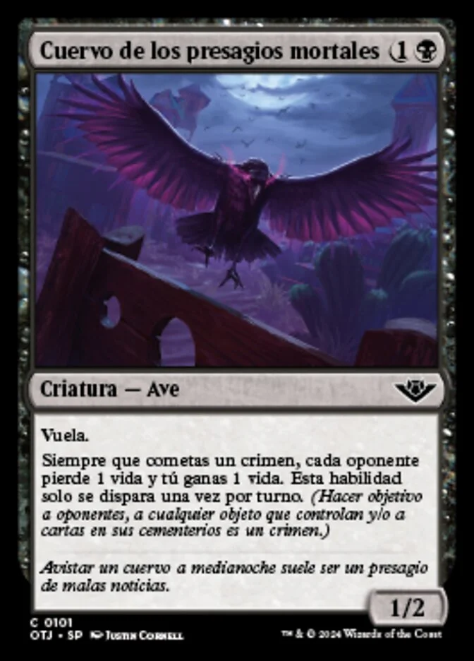 Cuervo de los presagios mortales (Outlaws of Thunder Junction) - Magic: The Gathering in TCG Land