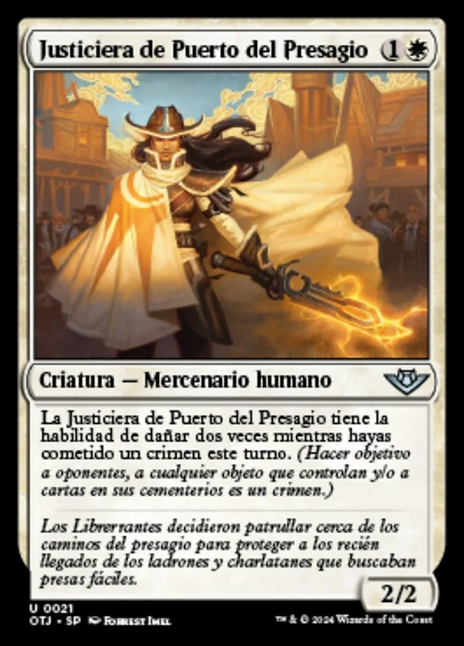 Justiciera de Puerto del Presagio (Outlaws of Thunder Junction) - Magic: The Gathering in TCG Land