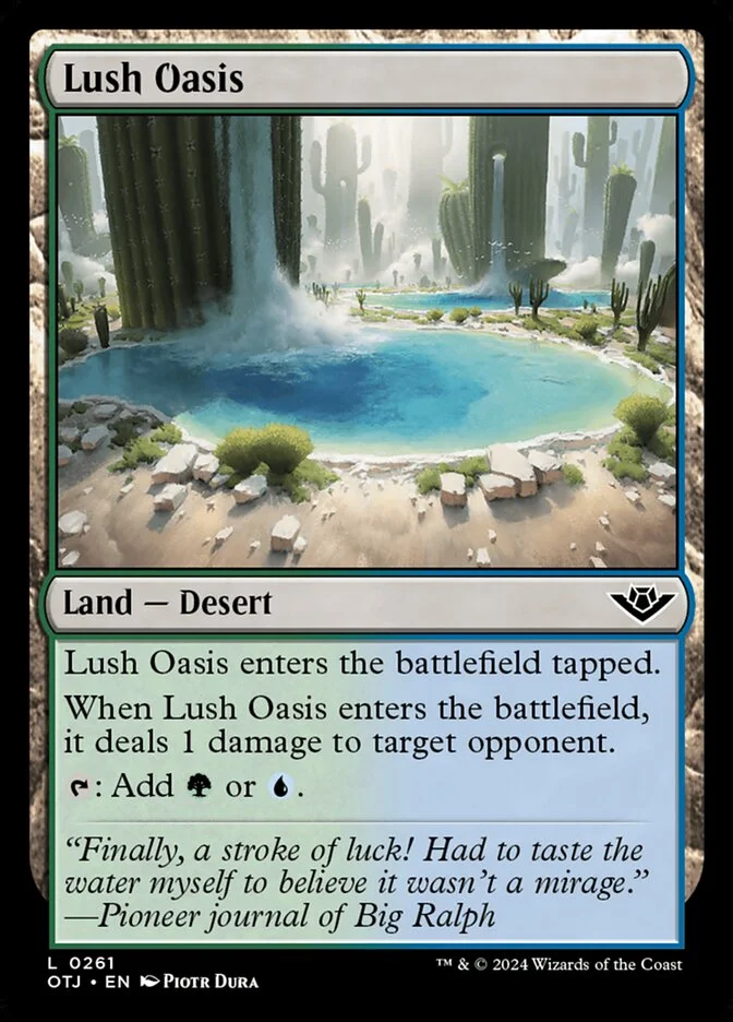 Lush Oasis (Outlaws of Thunder Junction) - Magic: The Gathering in TCG Land