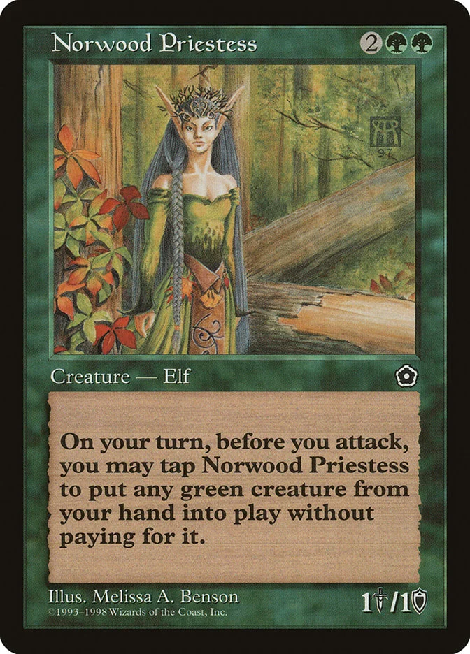 Norwood Priestess (Portal Second Age) - Magic: The Gathering in TCG Land