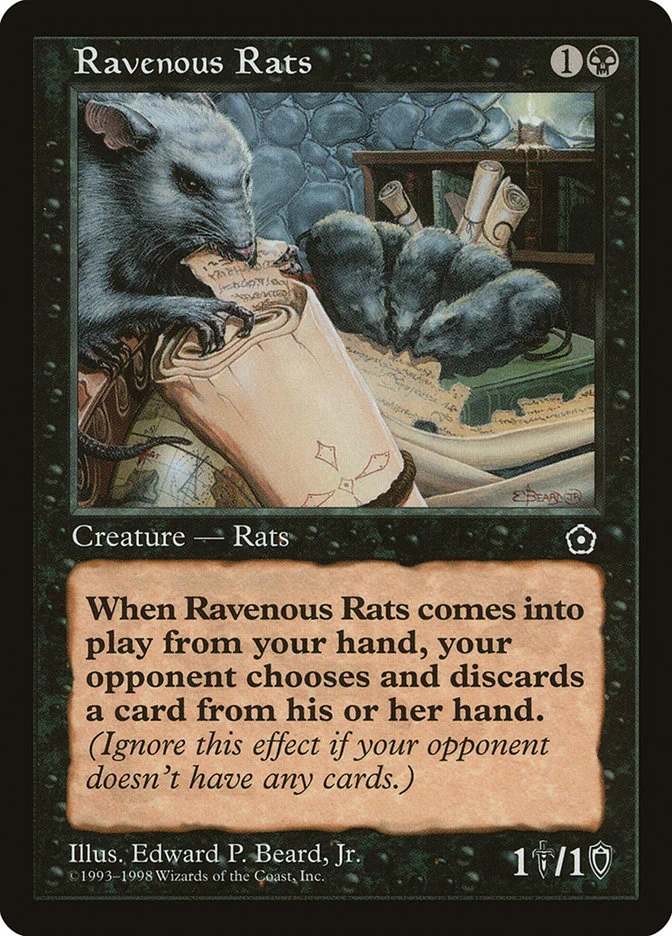 Ravenous Rats (Portal Second Age) - Magic: The Gathering in TCG Land