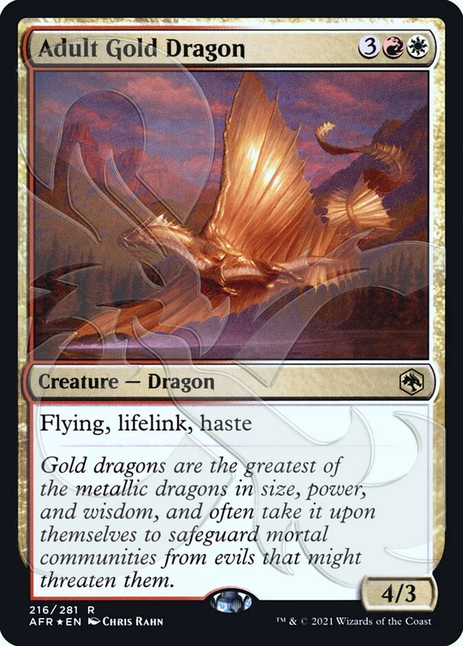 Adult Gold Dragon (Adventures in the Forgotten Realms Promos) - Magic: The Gathering in TCG Land
