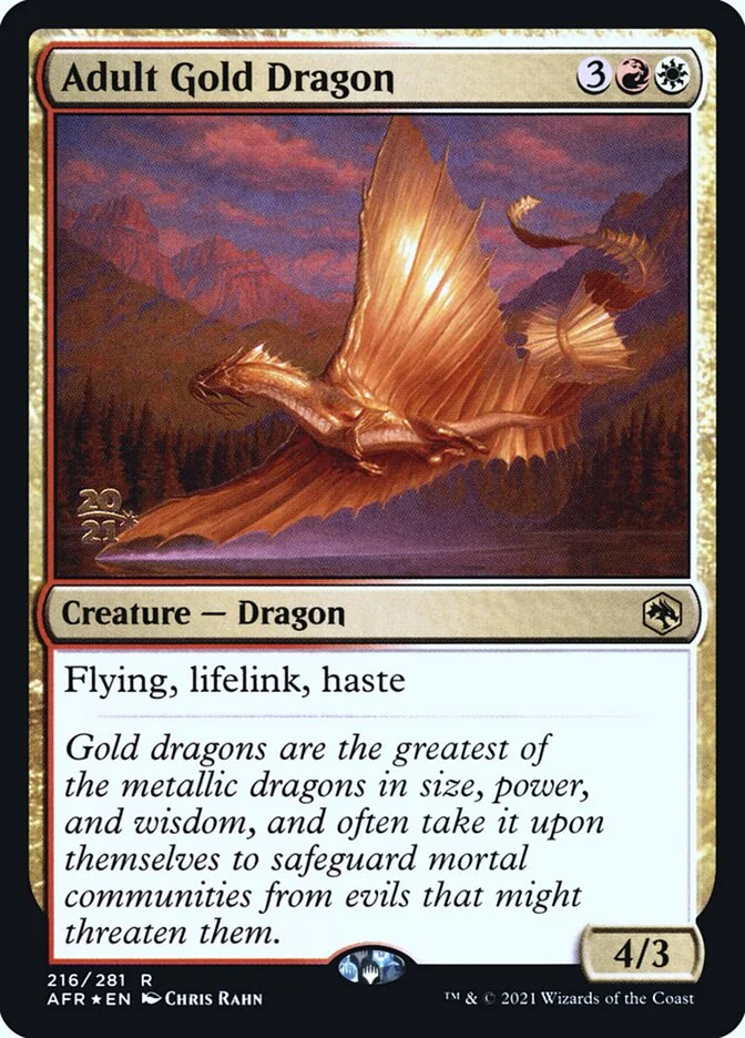 Adult Gold Dragon (Adventures in the Forgotten Realms Promos) - Magic: The Gathering in TCG Land