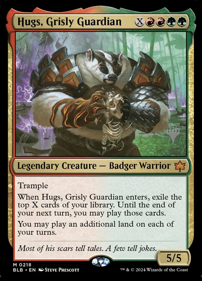 Hugs, Grisly Guardian (Bloomburrow Promos) - Magic: The Gathering in TCG Land