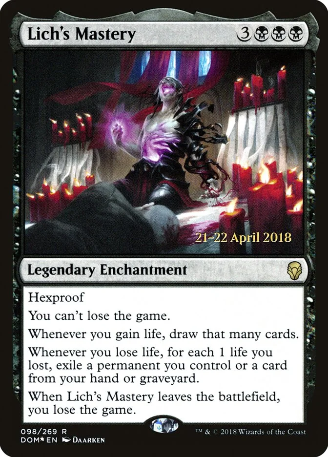 Lich's Mastery (Dominaria Promos) - Magic: The Gathering in TCG Land