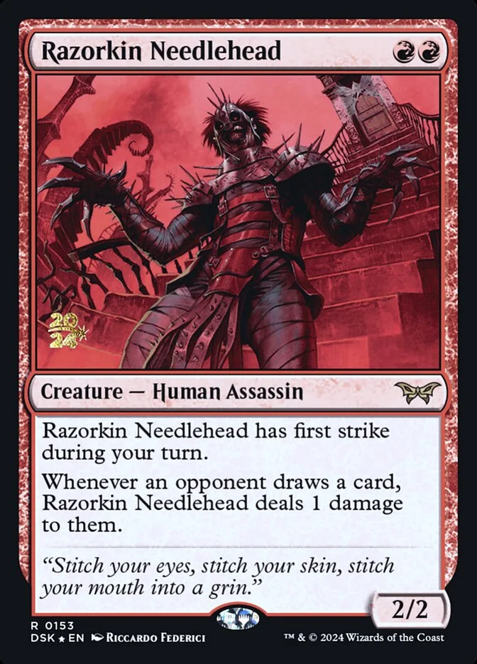 Razorkin Needlehead (Duskmourn: House of Horror Promos) - Magic: The Gathering in TCG Land