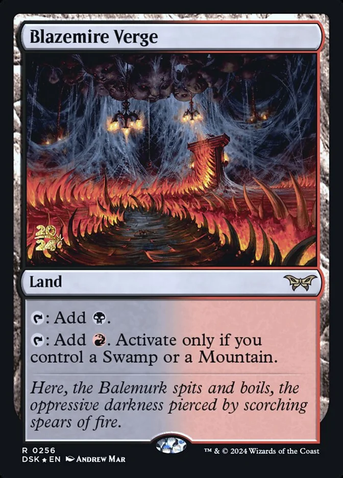 Blazemire Verge (Duskmourn: House of Horror Promos) - Magic: The Gathering in TCG Land México