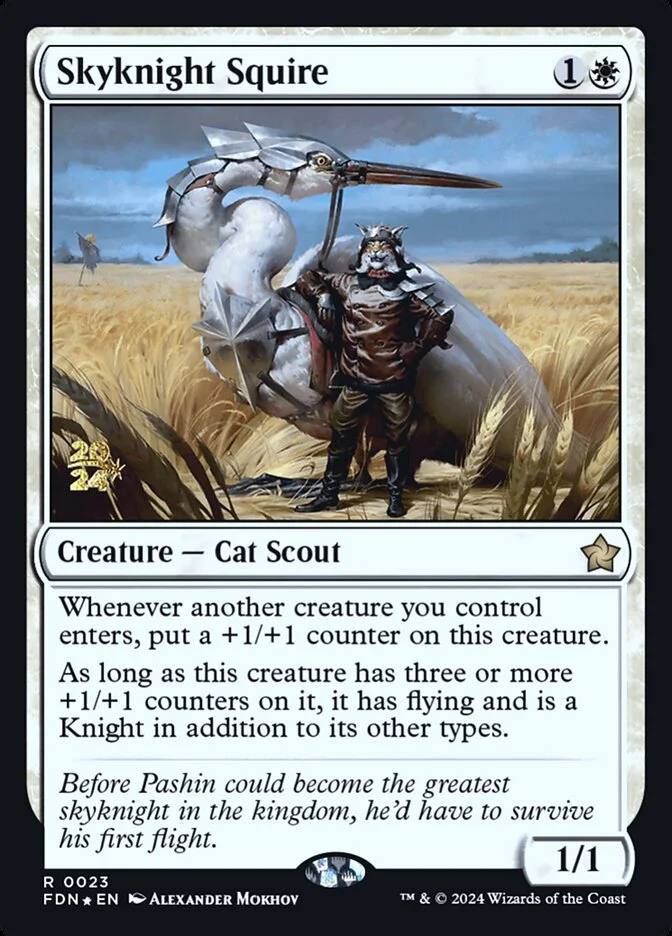 Skyknight Squire (Foundations Promos) - Magic: The Gathering in TCG Land