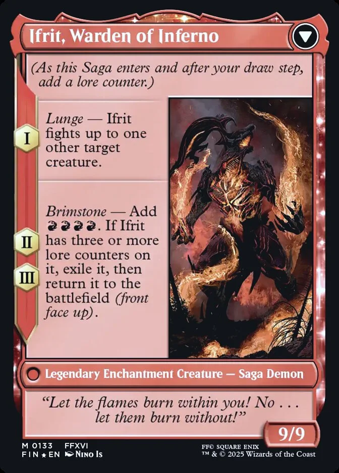 Clive, Ifrit's Dominant / Ifrit, Warden of Inferno MTG (Final Fantasy  Promos)