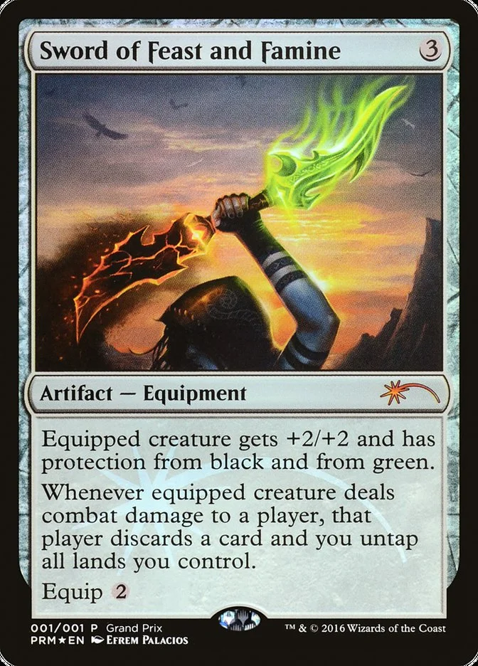 Sword of Feast and Famine MTG (Grand Prix Promos)