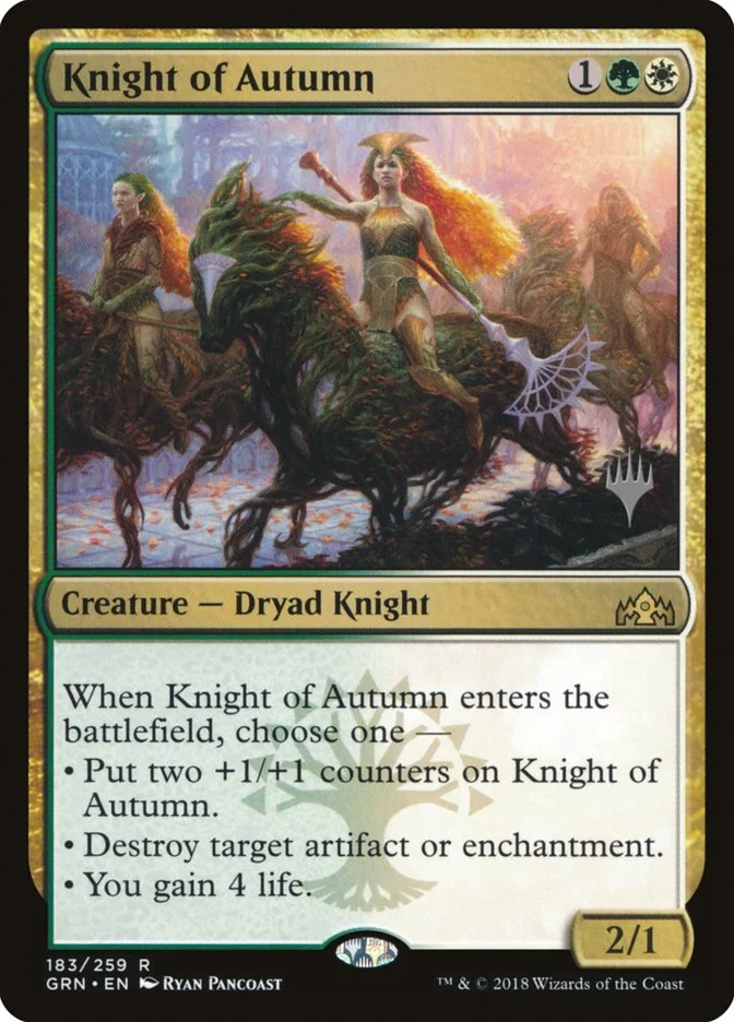 Knight of Autumn (Guilds of Ravnica Promos) - Magic: The Gathering in TCG Land