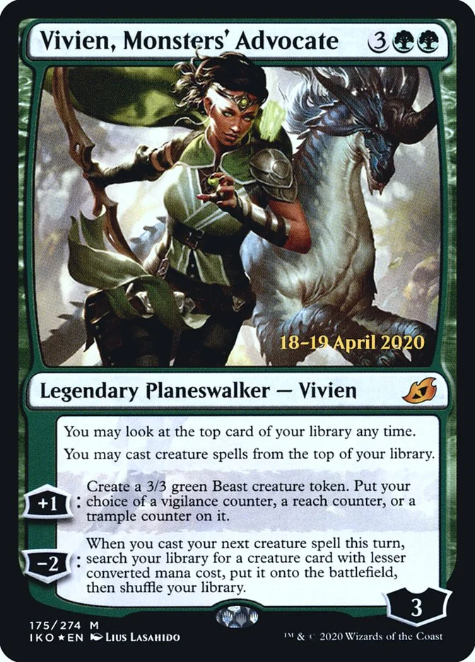 Vivien, Monsters' Advocate (Ikoria: Lair of Behemoths Promos) - Magic: The Gathering in TCG Land