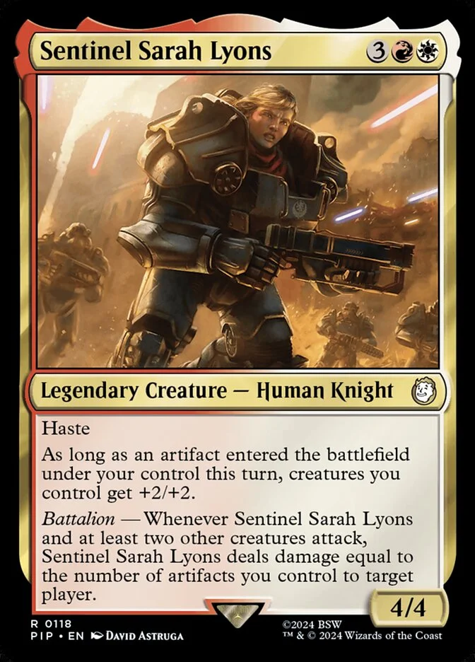 Sentinel Sarah Lyons (Fallout) - Magic: The Gathering in TCG Land