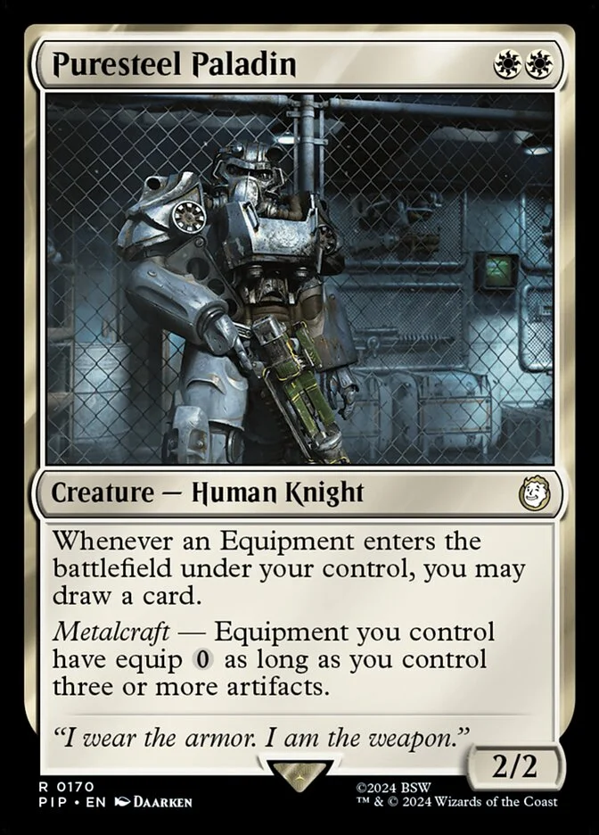 Puresteel Paladin (Fallout) - Magic: The Gathering in TCG Land