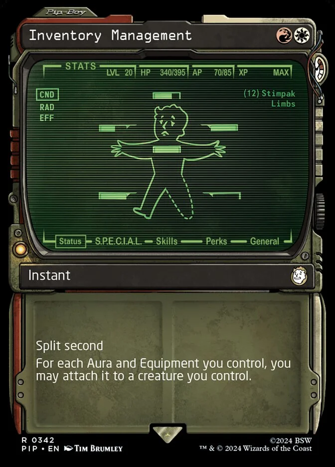 Inventory Management (Fallout) - Magic: The Gathering in TCG Land