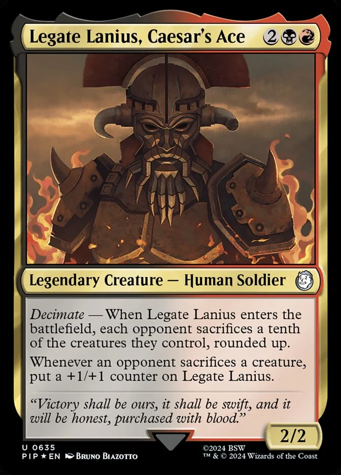 Legate Lanius, Caesar's Ace (Fallout) - Magic: The Gathering in TCG Land