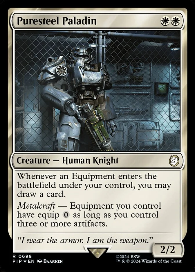 Puresteel Paladin (Fallout) - Magic: The Gathering in TCG Land