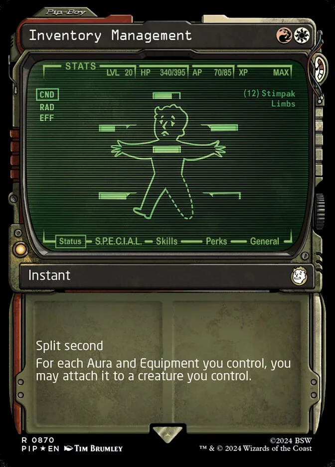 Inventory Management (Fallout) - Magic: The Gathering in TCG Land