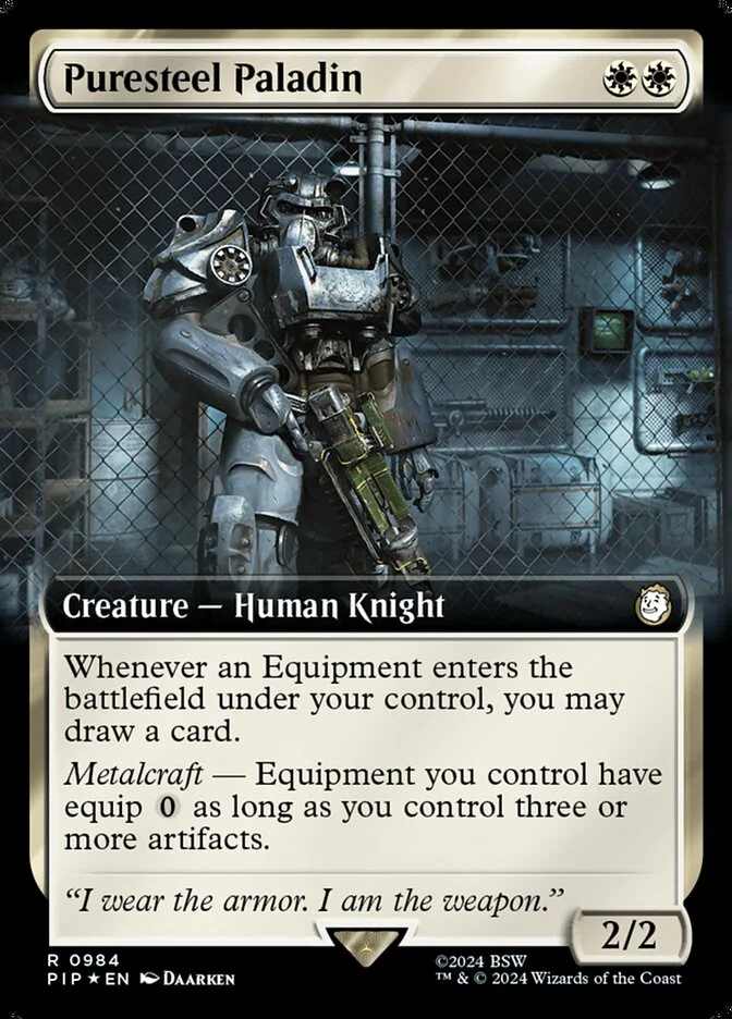 Puresteel Paladin (Fallout) - Magic: The Gathering in TCG Land
