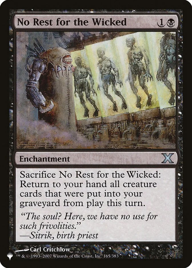 No Rest for the Wicked (The List) - Magic: The Gathering in TCG Land