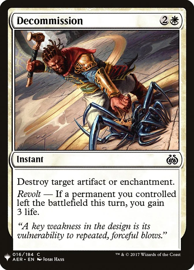 Decommission (The List) - Magic: The Gathering in TCG Land México
