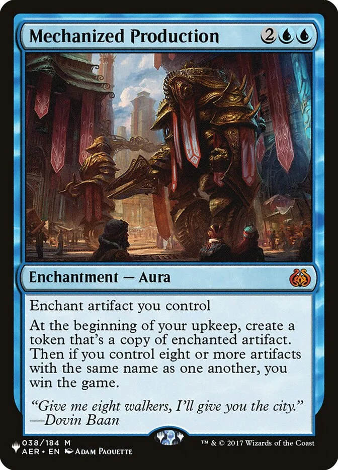 Mechanized Production (The List) - Magic: The Gathering in TCG Land