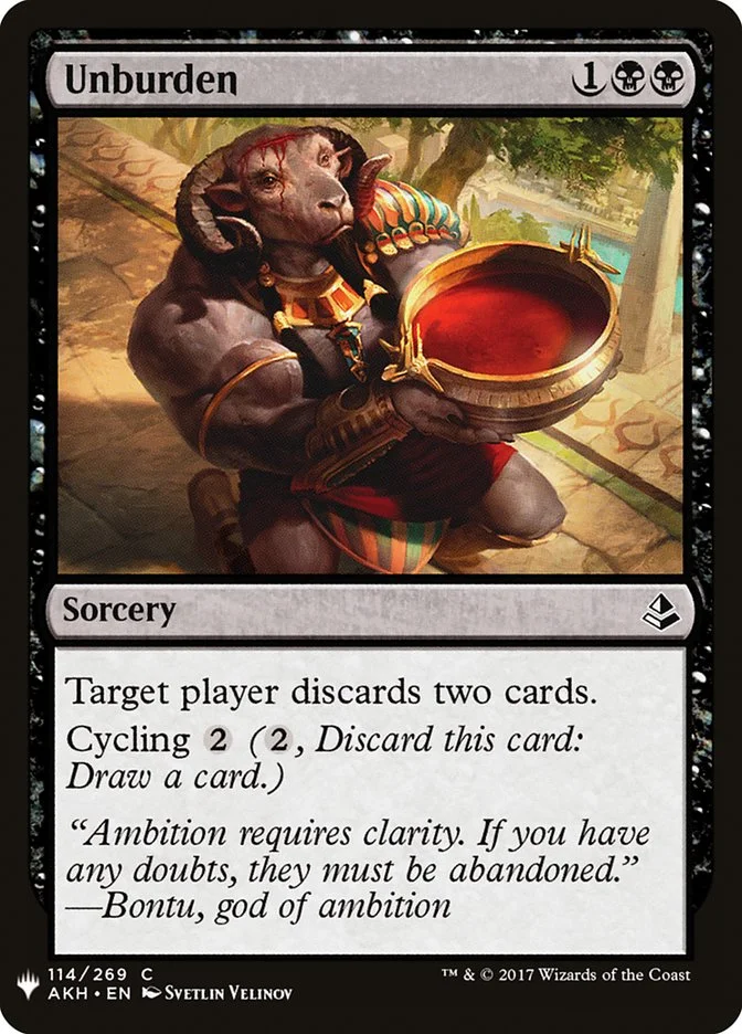 Unburden (The List) - Magic: The Gathering in TCG Land