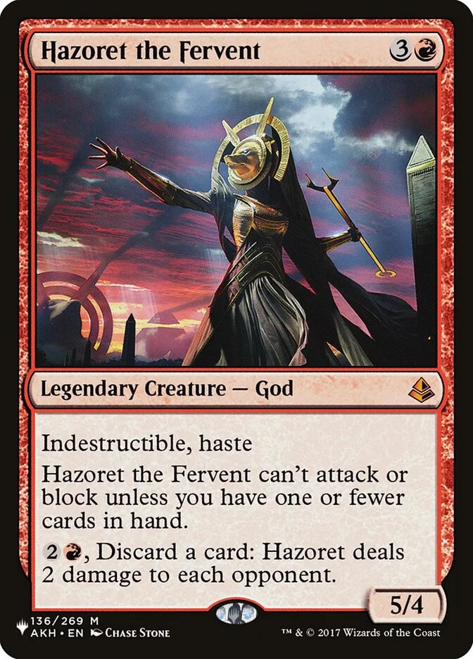 Hazoret the Fervent (The List) - Magic: The Gathering in TCG Land