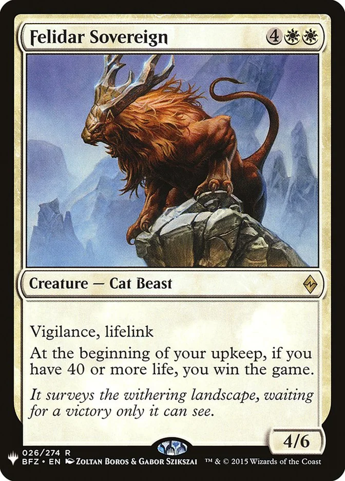 Felidar Sovereign (The List) - Magic: The Gathering in TCG Land
