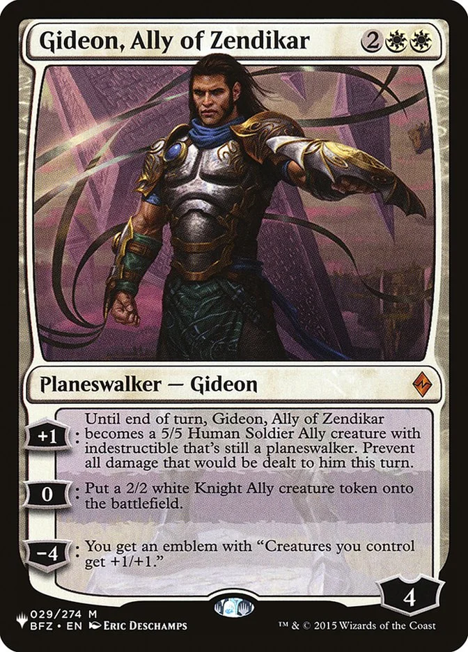 Gideon, Ally of Zendikar (The List) - Magic: The Gathering in TCG Land