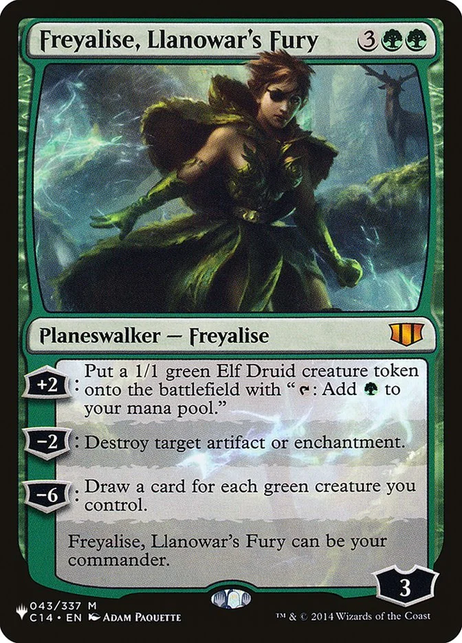 Freyalise, Llanowar's Fury (The List) - Magic: The Gathering in TCG Land México