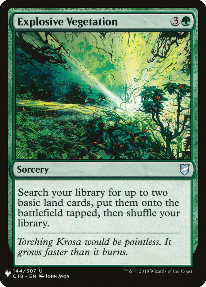 Explosive Vegetation (The List) - Magic: The Gathering in TCG Land
