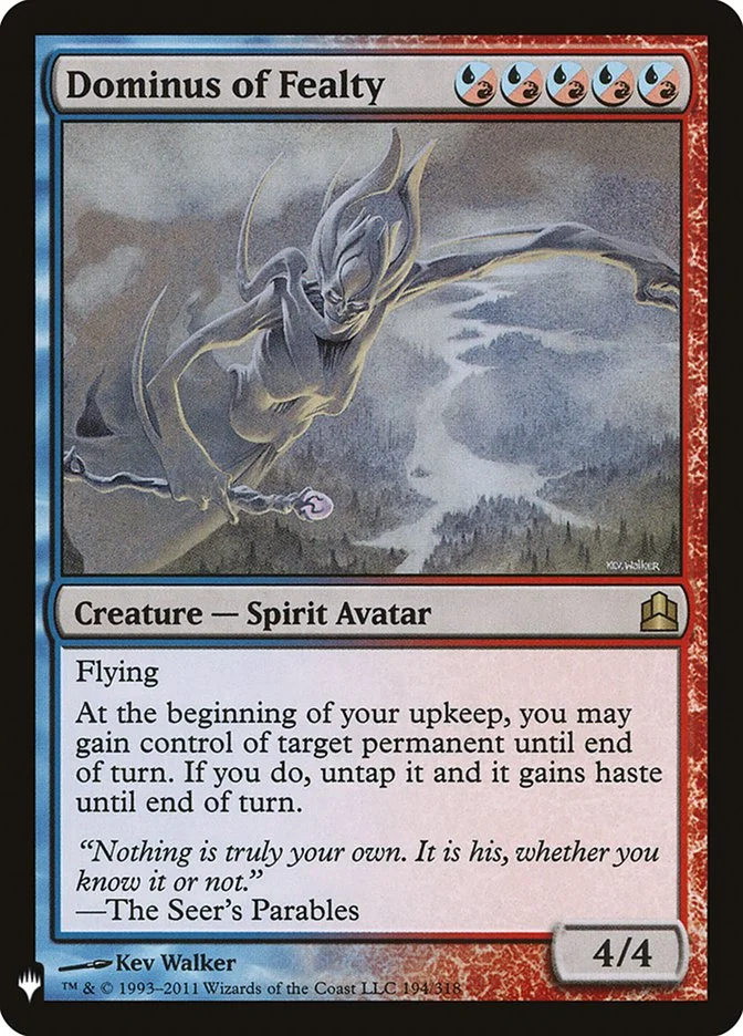 Dominus of Fealty (The List) - Magic: The Gathering in TCG Land