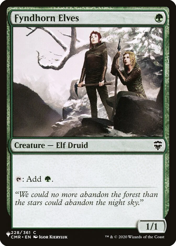 Fyndhorn Elves (The List) - Magic: The Gathering in TCG Land