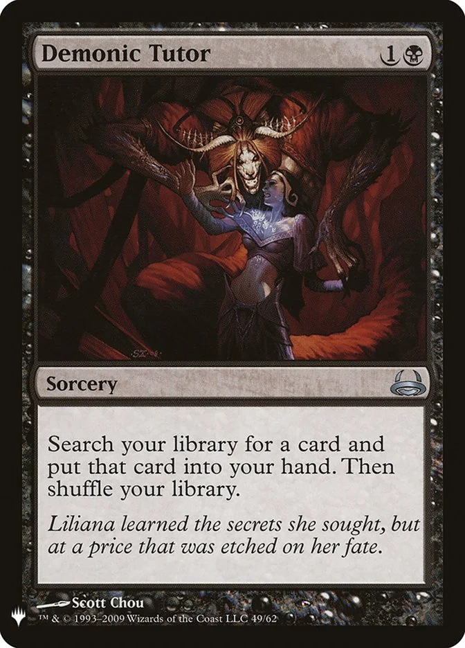 Demonic Tutor (The List) - Magic: The Gathering in TCG Land