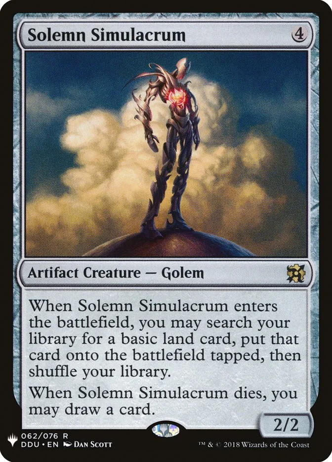 Solemn Simulacrum (The List) - Magic: The Gathering in TCG Land
