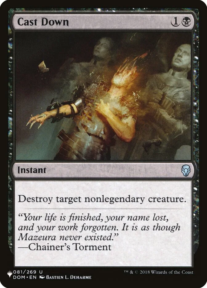 Cast Down (The List) - Magic: The Gathering in TCG Land